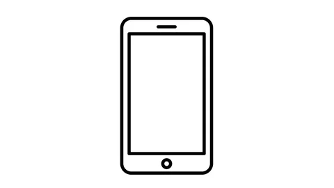 Line icon animation smartphone Stock Footage 103429599