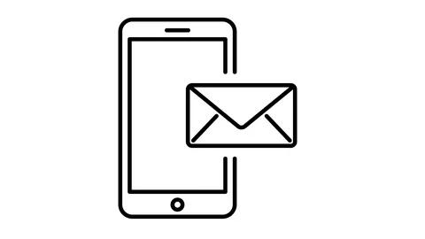 Line icon animation sms Stock Footage 103479591