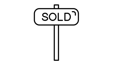 Line icon animation sold Stock Footage 103724558