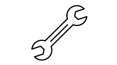 Line icon animation spanner Stock Footage 103335553