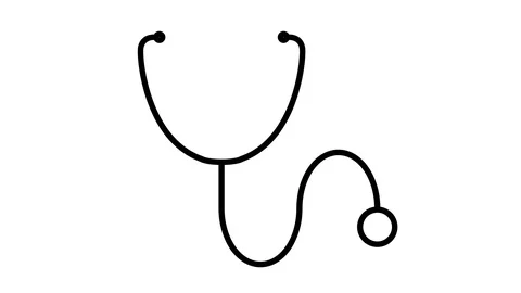Line icon animation stethoscope Stock Footage 103429845