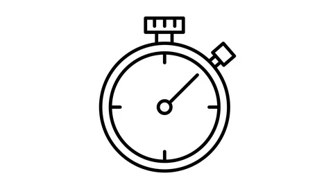 Line icon animation stopwatch Stock Footage 103306450