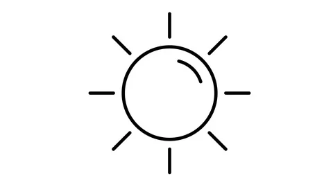Line icon animation sun Stock Footage 103723085