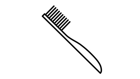 Line icon animation toothbrush Stock Footage 103821959