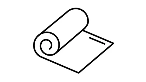 Line icon animation towel Stock Footage 103733691