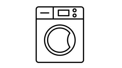 Line icon animation washing machine Stock-Footage 103436144