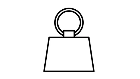Line icon animation weight 스톡 동영상 103305590