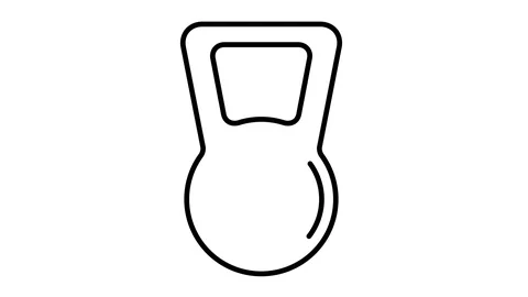Line icon animation weight Stock Footage 103721234