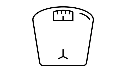 Line icon animation weight Stock Footage 103733574