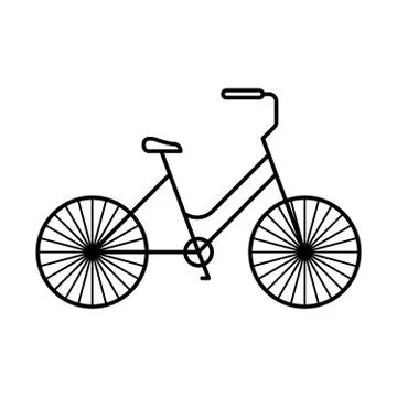 Line icon bicycle Stock Illustration