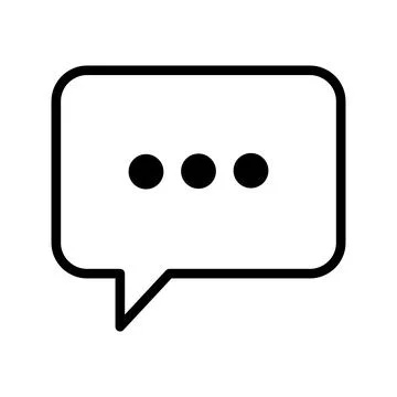 Line icon chat bubble outline vector Stock Illustration