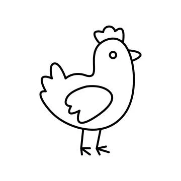 Line icon chicken design vector illustration Stock Illustration