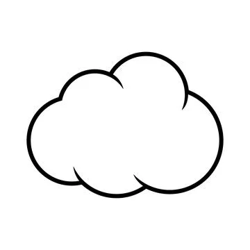 Line icon cloud design vector illustration Stockillustratie