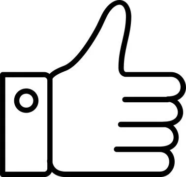 Like Line Icon Design Stock Illustration