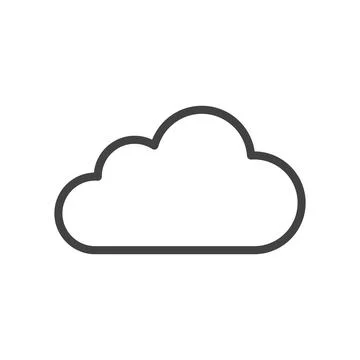 Line icon drive cloud isolated on white background Stockillustratie
