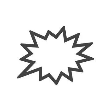 Line icon empty bubble burst flat vector illustration 스톡 일러스트