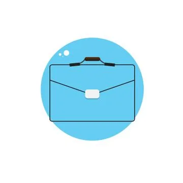 Line Icon with Flat Graphics Element of Bag Illustration Stock Illustration