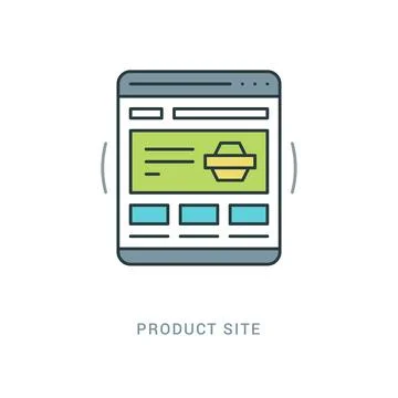 Line Icon Flat thin linear stroke vector illustration. 库存插图