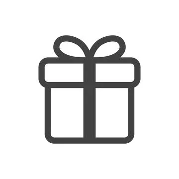 Line icon gift design vector flat for app and websites Illustrazione stock