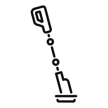 Line icon of a hinged floor lamp Stock Illustration