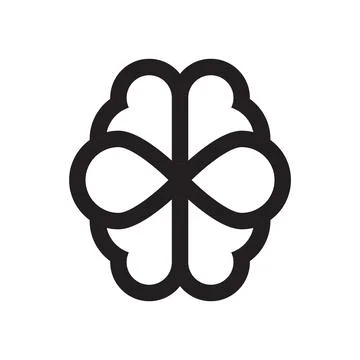 Line icon infinity brain design vector illustration. Stock Illustration