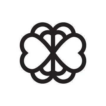 Line icon infinity heart brain design vector illustration. Stock Illustration