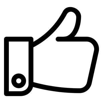 Like line icon isolated on white background Stock Illustration