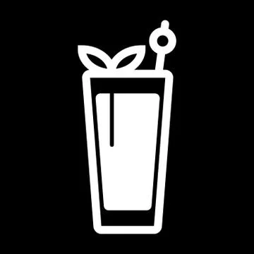 Line icon lemonade. vector illustration isolated on black. Stock Illustration
