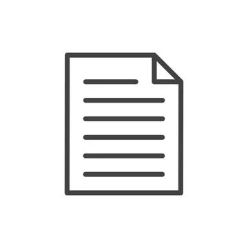 Line icon notes document flat vector illustration Stock Illustration