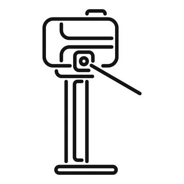 Line icon of a parking machine accepting a contactless payment Stock Illustration
