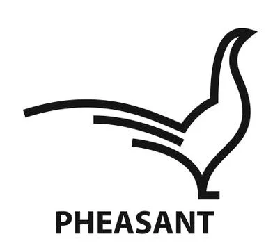 Line icon of pheasant Stock Illustration