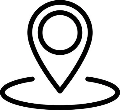 Line icon of pin as a concept of navigation Stock Illustration