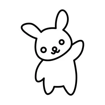 Line icon rabbit design vector illustration Stock Illustration