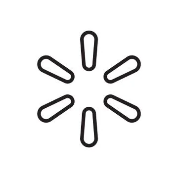 Line icon rays vector Illustrazione stock