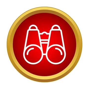 Line icon representing binoculars for vision and exploration Illustrazione stock