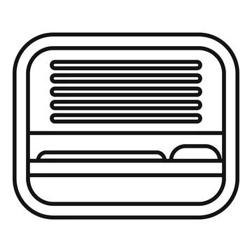 Line icon representing a spa tanning bed solarium Stock Illustration