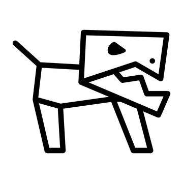 Line icon robotics dogs design vector illustration Stock Illustration