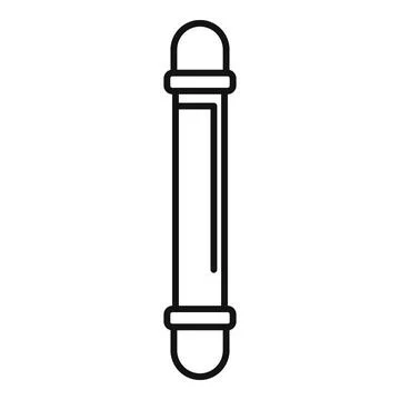 Line icon of a rolling pin baking tool for dough Stock Illustration