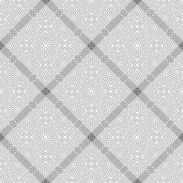 Line Icon Seamless Pattern Isolated on White Background Stock Illustration