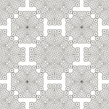 Line Icon Seamless Pattern Isolated on White Background Stock Illustration