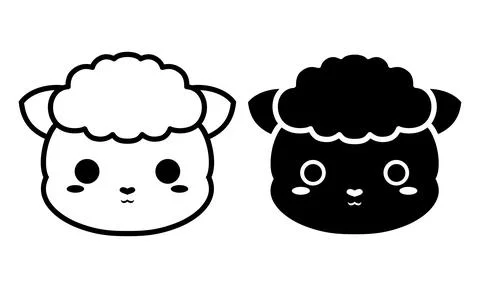 Line icon sheep. Vector Illustration on white background Stock Illustration