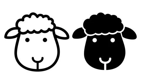 Line icon sheep. Vector Illustration on white background Illustrazione stock