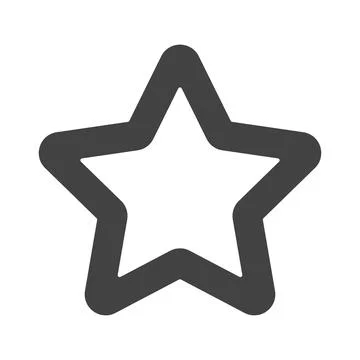 Line icon star symbol flat vector illustration Stock Illustration