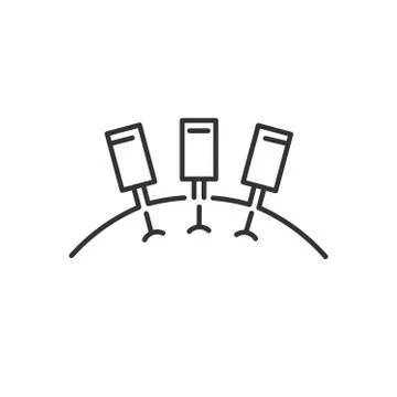 Line Icon Style,  Getting An Acupuncture icon Stock-Illustration