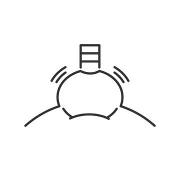 Line Icon Style,  herbal compressing ball icon Stock Illustration