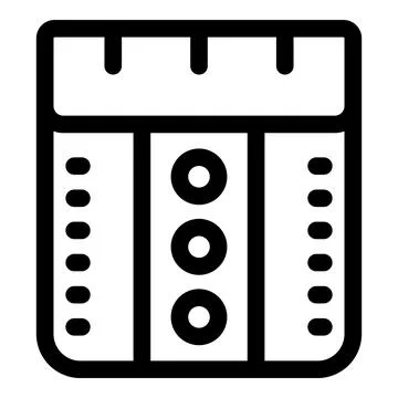 Line icon style illustration representing a server rack Illustrazione stock