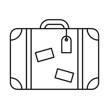 Line icon suitcase Ilustração Stock
