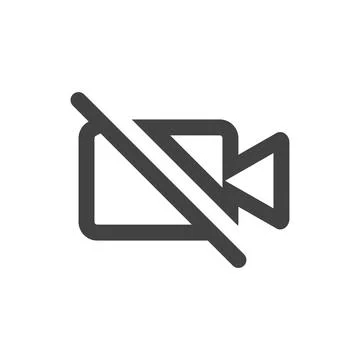 Line icon turn off camera video isolated on white background イラスト素材