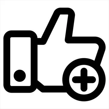 Like line icon vector illustration isolated on white background Stock Illustration