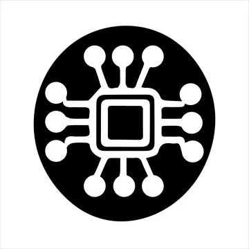 Line icons of artificial intelligence Stock Illustration